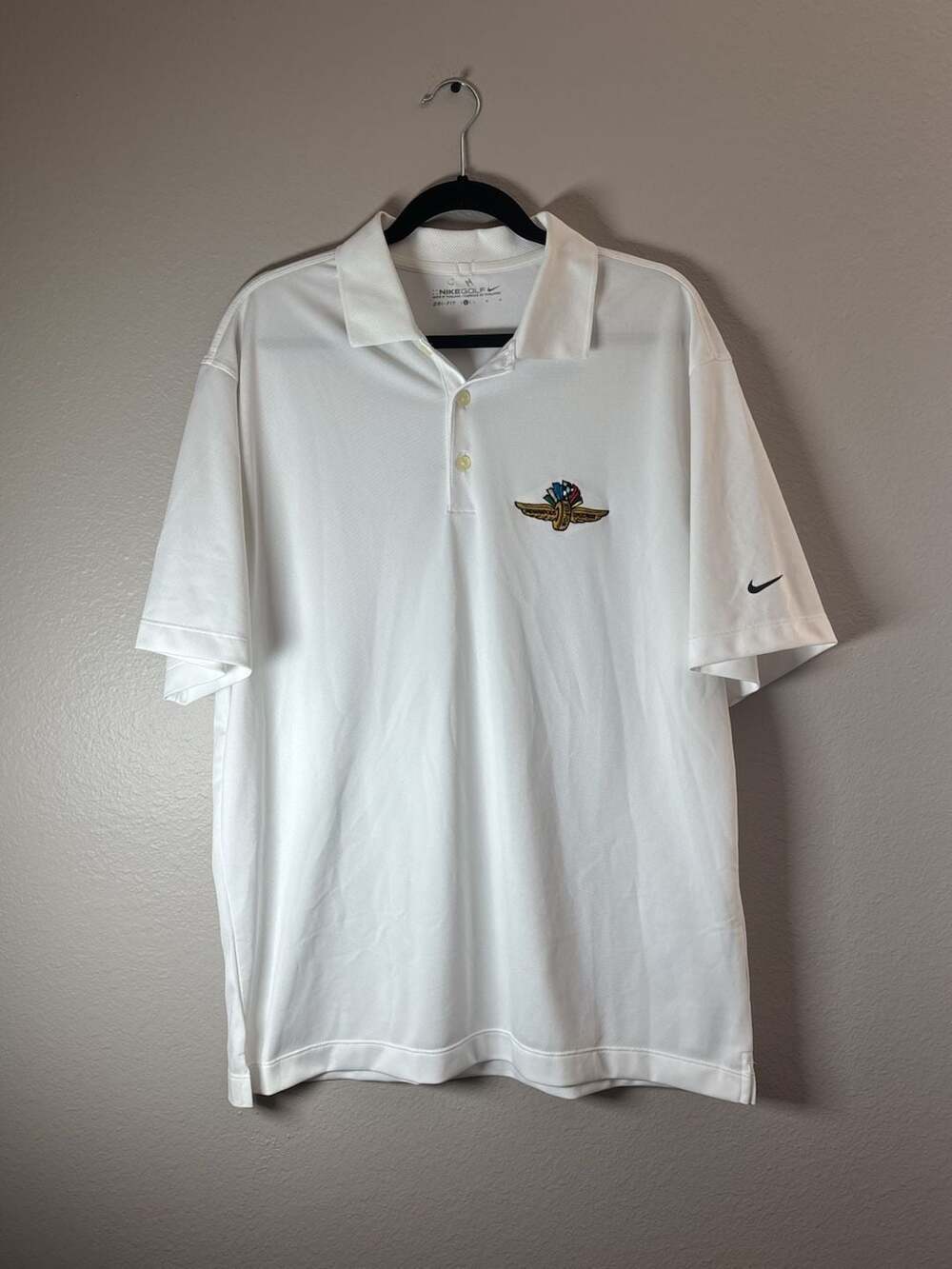 Nike Golf Indianapolis Motor Speedway Dri-Fit Polo Shirt Size Large